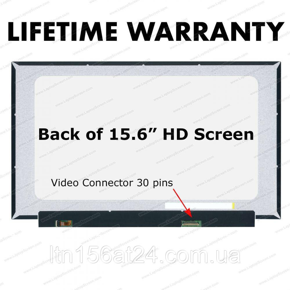 Матриця 15.6 HD 1366x768 30pin, роз'єм праворуч унизу, без вушок NT156WHM-N44 матова SLIM 351x216mm