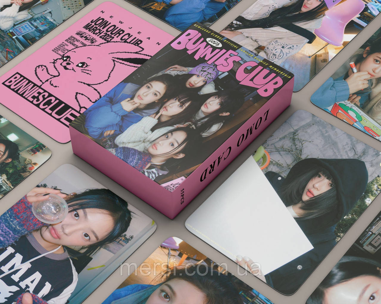 Картки к-поп newjeans K-POP lomo card картки нью джінс - bunnies club - 55 шт
