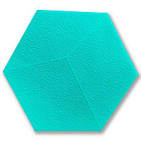 Декоративний самоклеючий шестикутник під шкіру голубий 200x230мм SW-00000745