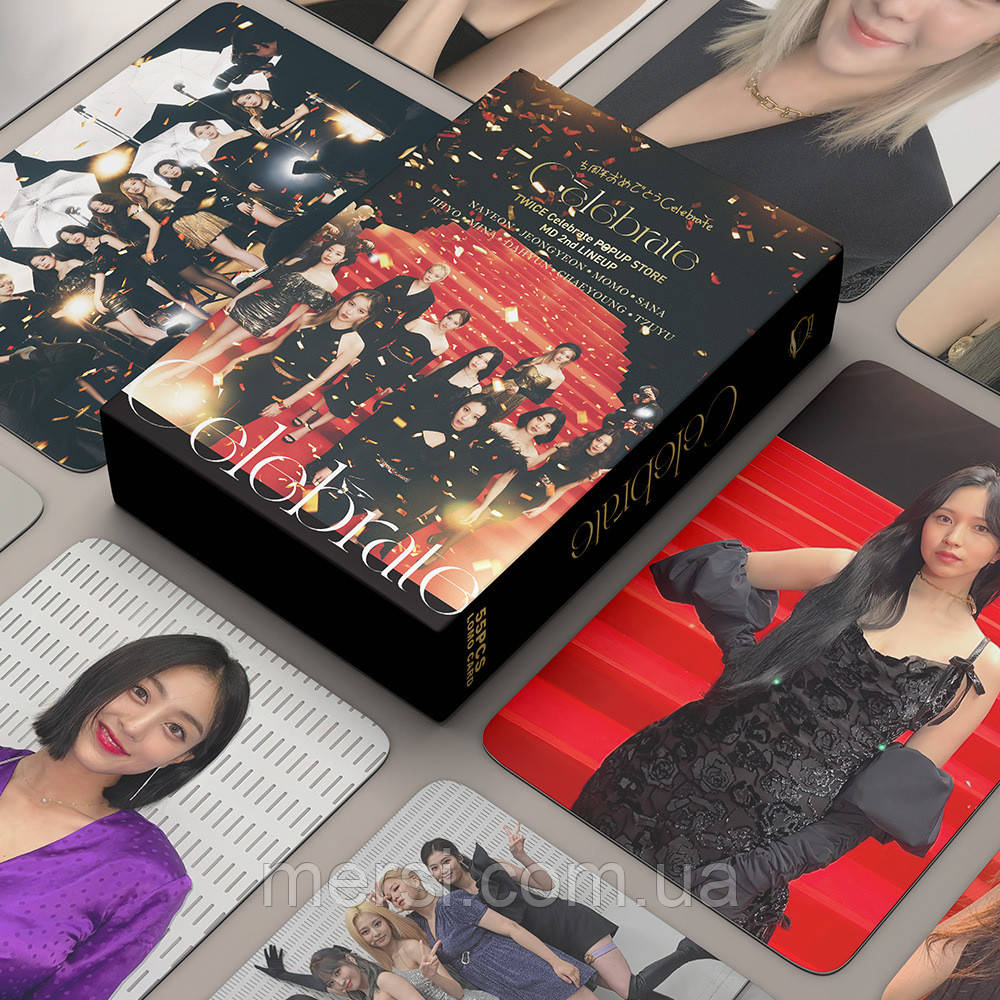 Фотокартки K-POP lomo card картки Twice - celebrate - 55 шт