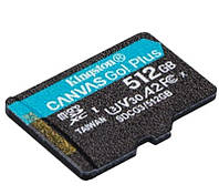 Карта памяти microSDXC 512GB Kingston Canvas Go! Plus UHS-I/U3 Class 10 (SDCG3/512GBSP)