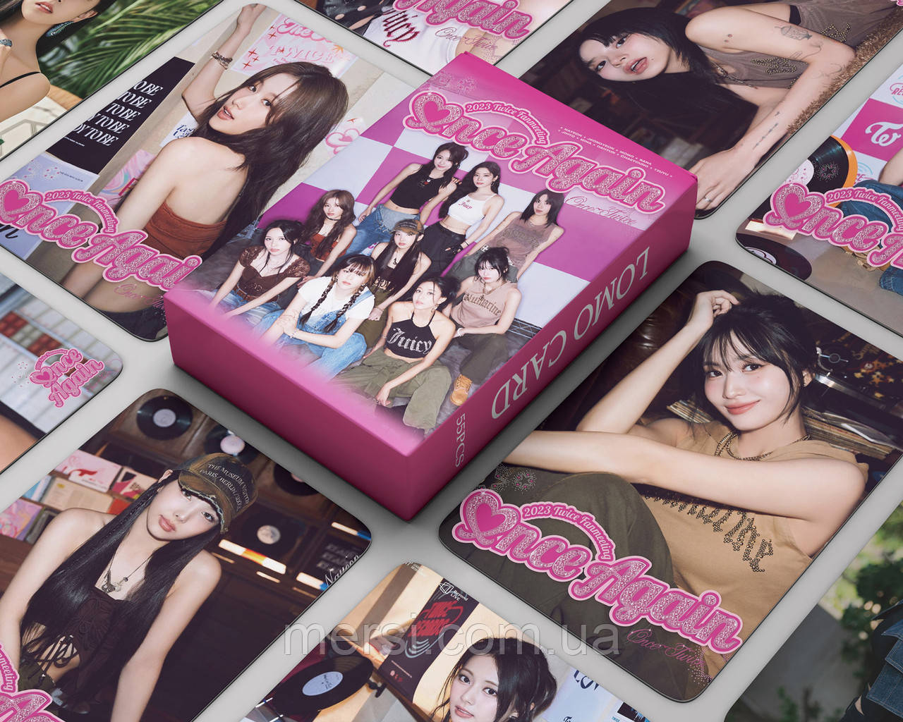 Фотокартки K-POP lomo card картки Twice - once again - 55 шт