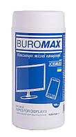 Салфетки влажные 100шт Buromax для чистки экранов, мониторов и оптики