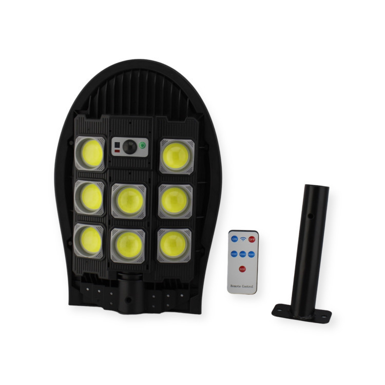 Ліхтар вуличний на стовп W7102B-3 9015 із сонячною панеллю, фото 1