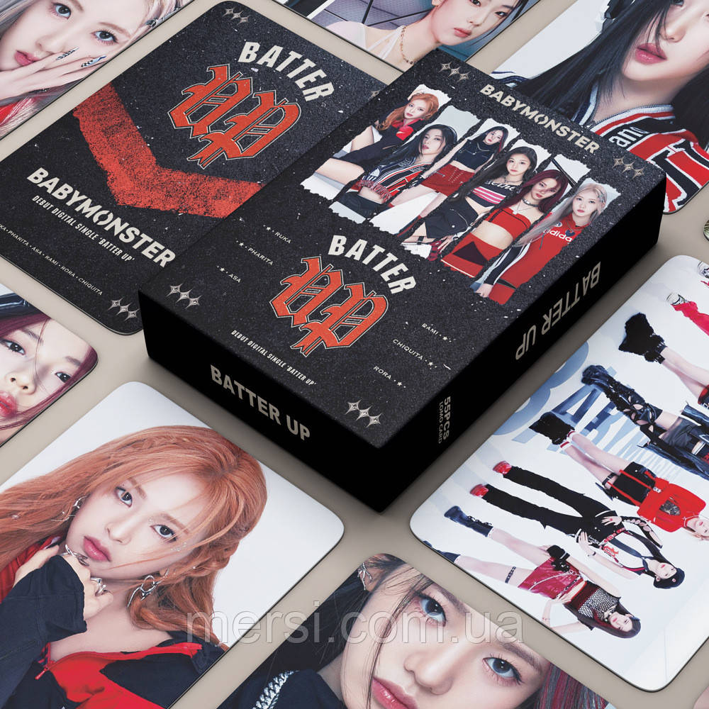 Фотокартки Babymonster K-POP lomo card кпоп картки бебімонстр - batter up 2 - 55 шт