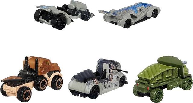 Набір колекційних машинок Hot Wheels Jurassic World Dominion Character Cars 5 шт GYJ92 1:64