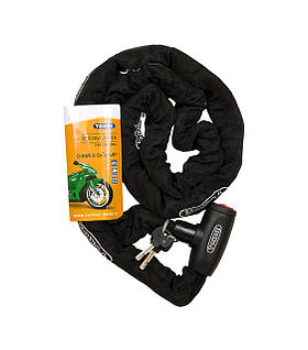 Замок TOKOZ MOTO BLACK з ланцюгом 200 см