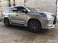 Комплект дверных молдингов (2008-2016) Черный цвет для Lexus LX570 / 450d