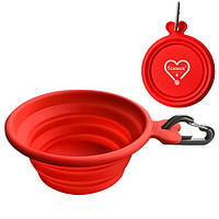 Миска 1st Choice Collapsible Silicone Pet Bowl для собак и котов 0.375 л 15х13х5 см Красный ( QT, код: 7802180