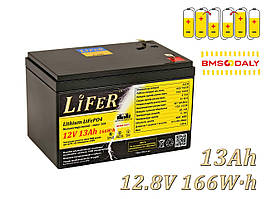Акумулятор LiFeR заміна 12 Вольт 7 Ампер на 12в 13ач LiFePO4 / акб 12в 7ач для безперебійника замість гелевий