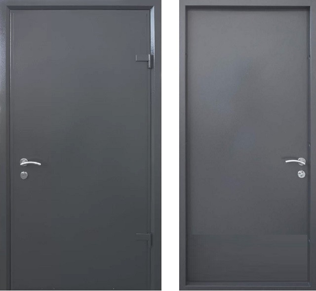 Вхідні двері STRAJ TECHNO-DOOR, Графіт, вуличні (Страж серія ТЕХНО)