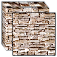 Самоклеюча 3D панель під бежеву Катеринославську цеглу 700х770х3мм, (344-3) Декор на стіни! BV-0000138