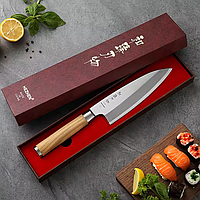 Кухонный нож Деба для разделки мяса и рыбы из Нержавеющей Стали Olive Wood HEZHEN