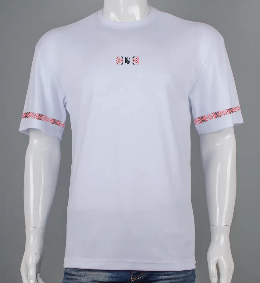 Футболка оверсайз Орнамент Білий 3415м, XXL (1шт)