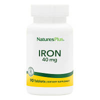 Минералы Natures Plus Железо, 40 мг, Iron, 90 таблеток (NAP-03410) - Топ Продаж!