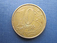 Монета 10 сертаво Бразилія 2002