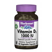 Витамин Bluebonnet Nutrition Витамин D3 1000IU, 90 вегетарианских капсул (BLB0311) - Топ Продаж!