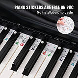 Наклейка з нотами на клавіатурі фортепіано, фото 7