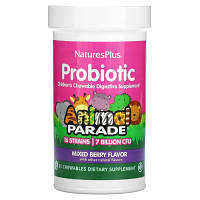 Пробиотики Natures Plus Пробиотик для Детей, 7 млрд КОЕ, Вкус Ягод, Animal Parade, 30 Же (NAP-29944) - Топ