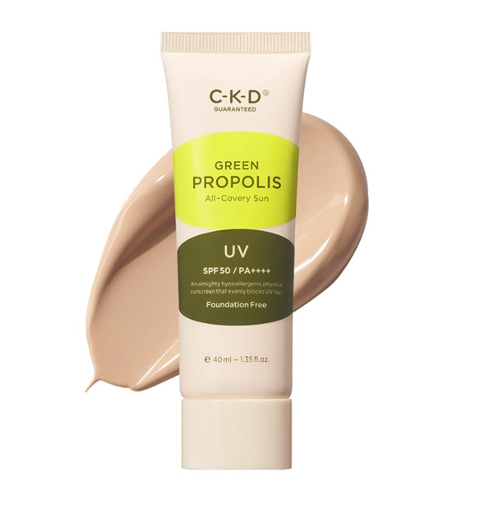 Тонувальний сонцезахисний крем із прополісом CKD Green Propolis All-Covery Sun SPF50+ PA++++ 40 мл