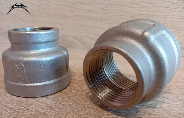 Муфта редукційна нержавіюча  Ду25 х Ду15 (1"х1/2") AISI 304, фото 1