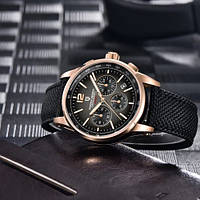 Кварцевий годинник Pagani Design YS008 Rose Gold-Black, чоловічий, кварцовий механізм, сапфірове скло, D C