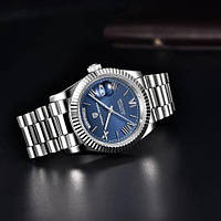 Механические часы Pagani Design PD-1752 Silver-Blue, мужские, сапфировое стекло, кварцевый механизм, D C