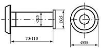 Глазок Protect 70-110 d.25,4 ант. латунь.