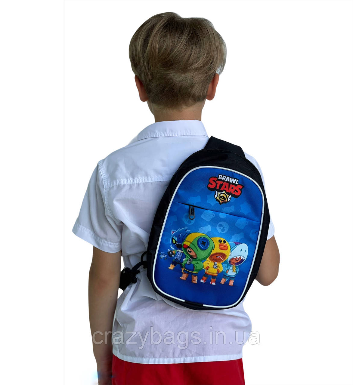 Стильна сумка 4 героя Бравл Старс для хлопчиків 6-12 років від Crazy Bags - 28х22 см