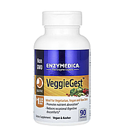 Enzymedica, VeggieGest, Ферменты для поддержки пищеварения, 90 капсул (ENZ-20111)