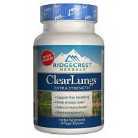 Травы Ridgecrest Herbals Комплекс для Поддержки Легких, Экстра Сила, Clear Lungs, Rid (RCH154)