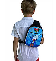 Модная сумка 4 героя Бравл Старс для мальчиков 6-12 лет от Crazy Bags - 28х22 см