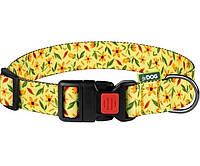 Ошейник для собак Hi Dog XL 25 мм 43-66 см Flowers yellow (2100102289018) ES, код: 7998378