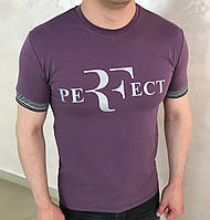 Футболка чоловіча бавовняна з написом Hector фіолетова