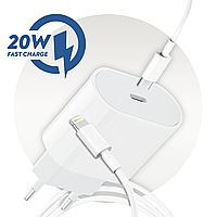 Комплект быстрой зарядки 20 Вт для Apple iPhone Foxconn, Быстрое зарядное устройство 20W USB-C Power Adapter