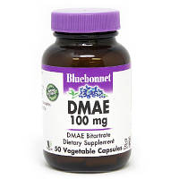 Амінокислота Bluebonnet Nutrition Диметилміноетанол, DMAE, 100 мг, 50 рослинних капсул (BLB1088)