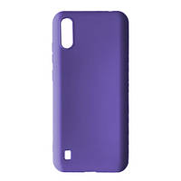 Чехол для ZTE Blade A5 2020 (SOFT Silicone Case) сиреневый цвет с микрофиброй