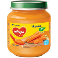 Детское пюре Milupa Морковь для детей от 4 месяцев 125 г (5900852041631)