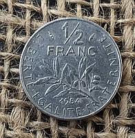 1/2 франка 1984 года. Франция