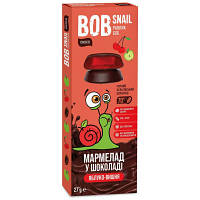 Мармелад Bob Snail Яблоко Вишня в черном шоколаде 27 г (4820219341161)