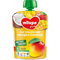 Детское пюре Milupa яблоко, банан, манго, кокос 80 г (6438091414149)
