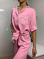 Штапельна жіноча піжама, сорочка штани