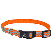 Светоотражающий ошейник для собак Coastal Lazer Brite Reflective Collar 1.6х30-46см оранжевые ZZ, код: 7721064