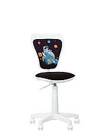 Детское компьютерное кресло с регулировкой высоты и ярким принтом MINISTYLE GTS white TA11-AB04