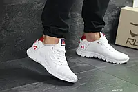 Натуральная Кожа! Летние кожаные мужские белые кроссовки в стиле Reebok!!!