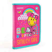 Папка для тетрадей Yes В5 на молнии Smiley World pink (491363)