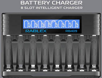 Зарядний пристрій Rablex RB409 на 8 AA/AAA R3/R6 1.2V