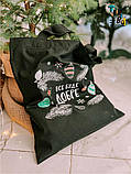 Шопер з бязі "Все буде добре" з друком Чорний Розмір: 35см х 40см, фото 8