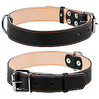 Нашийник Collar подвійний 35 мм 48-63 см Чорний GM, код: 7936820