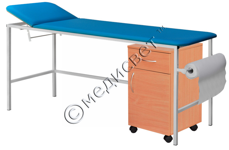Кушетка медична процедурна КРПТ з тумбочкою (кушетка оглядова для кабінету лікаря)